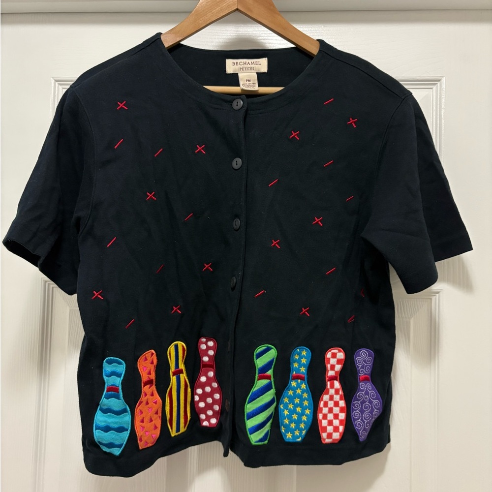 Bechamel Colorful Bowling Pin Button Up Shirt